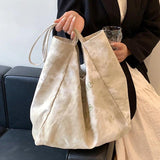 Women Canvas Shopping Bag Tie Dye Print Cotton Cloth Shoulder Bag