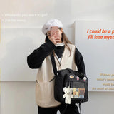 Women's Book Handbags Japanese Crossbody Messenger Bags Large Capacity