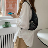 Crocodile Print Shoulder Bag High Ladies Underarm PU Leather Female H