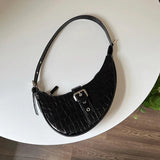 Crocodile Print Shoulder Bag High Ladies Underarm PU Leather Female H