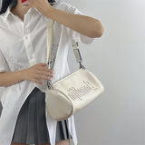 Gothic Letter Bucket Shoulder Bag for Women