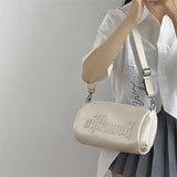 Gothic Letter Bucket Shoulder Bag for Women