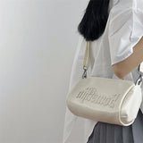 Gothic Letter Bucket Shoulder Bag for Women