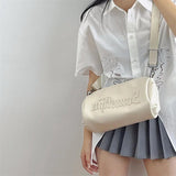 Gothic Letter Bucket Shoulder Bag for Women