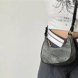 Women's Half Moon Hobos Shoulder Bag Clutch Purse Handbag