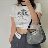 Women's Half Moon Hobos Shoulder Bag Clutch Purse Handbag