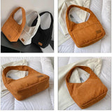 Corduroy Shoulder Bags Women's Handbags Cotton Shopping Tote
