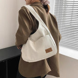 Corduroy Shoulder Bags Women's Handbags Cotton Shopping Tote