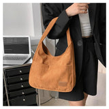 Corduroy Shoulder Bags Women's Handbags Cotton Shopping Tote
