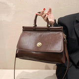 Women Vintage Shoulder Bag All-match PU Leather Large Capacity Female Handbags