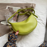 Solid Green Crossbody Bag for Women Small Shoulder Handbag Purse
