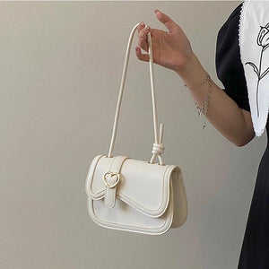 Women's Love Shoulder Messenger Bag Solid Ladies Saddle Bags Girly Small Tote