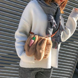 Cartoon Plush Bag Rabbit Ears Small Square Bag Female Shoulder Bag