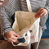 Female Large-capacity Canvas Shoulder Bag Women's Retro Print Handbag Leisure