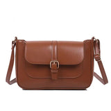 Vintage Small Flap Messenger Bag PU Leather Shoulder Crossbody Bag