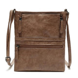 Women's Vintage Messenger Bag PU Leather Handbag Cross Body Casual Shoulder Bags