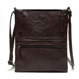 Women's Vintage Messenger Bag PU Leather Handbag Cross Body Casual Shoulder Bags