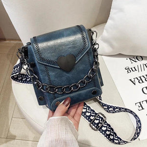 Wild Texture Messenger Bag with Wide Shoulder Strap