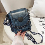 Wild Texture Messenger Bag with Wide Shoulder Strap