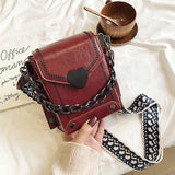 Wild Texture Messenger Bag with Wide Shoulder Strap