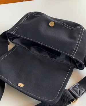 Canvas Preppy Style Women Messager Handbags Gilrs Single Shoulder Crossbody Bags