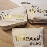 Personalised Foil Wedding Cosmetic Make Up Bag - Mother of Bride Gift