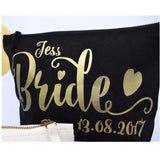 Personalised Foil Wedding Cosmetic Make Up Bag - Mother of Bride Gift