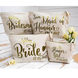 Personalised Foil Wedding Cosmetic Make Up Bag - Mother of Bride Gift