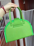 Y2K Girls Messenger Bags Green Mesh Shoulder Small Tote Handbags