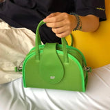 Y2K Girls Messenger Bags Green Mesh Shoulder Small Tote Handbags