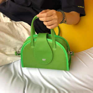 Y2K Girls Messenger Bags Green Mesh Shoulder Small Tote Handbags