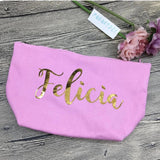 Personalised Make Up Bag Cosmetic Wash Any Birthday Gift For Bridesmaid Wedding