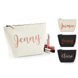 Personalised Make Up Bag Cosmetic Wash Any Birthday Gift For Bridesmaid Wedding