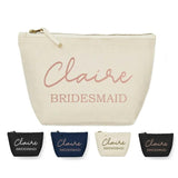 Personalised Make Up Bag Cosmetic Wash Any Birthday Gift For Bridesmaid Wedding