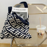 Retro Wool Knitted Large-Capacity Shoulder Bag