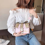 Candy Sweet Girls Messenger Handbag Bow Mini Bag Women Party Purse