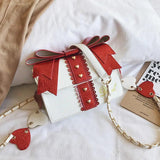 Candy Sweet Girls Messenger Handbag Bow Mini Bag Women Party Purse