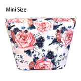 Floral Border Waterproof Inner Lining Insert For Classic Mini O Bag