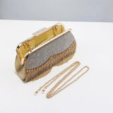 Diamond-Studded Tassel Evening Bags Wedding Purse