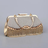 Diamond-Studded Tassel Evening Bags Wedding Purse