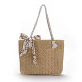 Woven Basket Tote Summer Beach Bags Lady Handbags