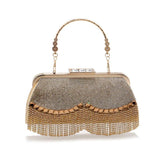 Women's Diamond-Studded Tassel Evening Bag