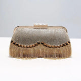 Women's Diamond-Studded Tassel Evening Bag