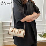 Retro Patchwork Crossbody Bag Chain Shoulder Bags Autumn Handbags