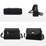 Vintage Small Square Bag PU Leather Shoulder Crossbody Handbag