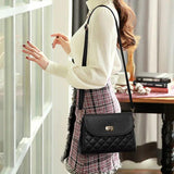 Vintage Small Square Bag PU Leather Shoulder Crossbody Handbag