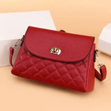 Vintage Small Square Bag PU Leather Shoulder Crossbody Handbag