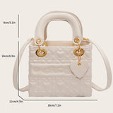 Embossed Leather Mini Crossbody Bag for Women