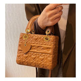Embossed Leather Mini Crossbody Bag for Women
