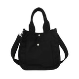 Canvas Casual Tote Student Shoulder Bag Magnetic Buckle Crossbody Bag